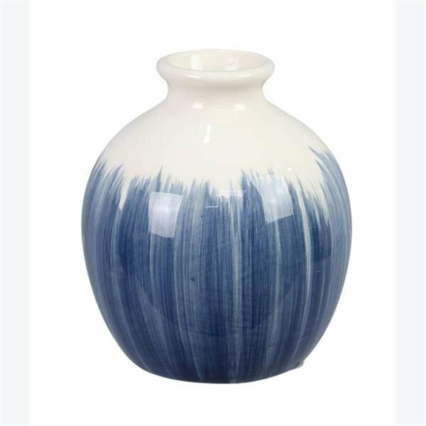 Youngs Ceramic Blue Coastal Vase 62030